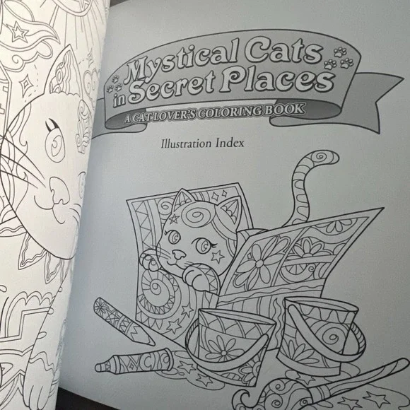 MYSTICAL‎ CATS IN SECRET PLACES: A CAT LOVER'S COLORING By Honoel **BRAND NEW** - Picture 16 of 16